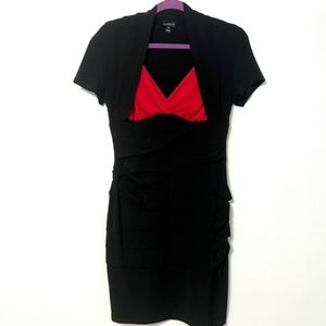 ENFOCUS STUDIO BLACK & RED COLOR ESSENTIAL WOMAN'S DRESS